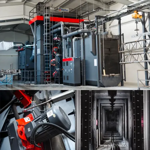 Проходная дробемётная установка с подвесным конвейером – тип VPP